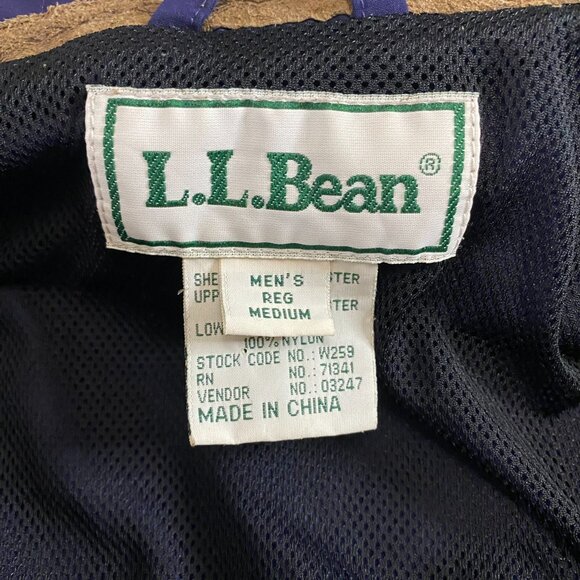 Vintage LL Bean Jacket Men Medium Dark Purple Winter Coat Nordic Lined Outdoor M - Picture 7 of 16